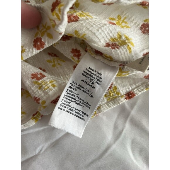 Madewell Sophia Short Sleeve Top Women Size 3x Wild Calendula Block Print - Picture 7 of 7